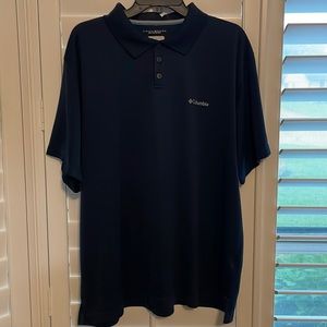 Columbia Omni-Shade 2XL shirt sleeve golf shirt, navy blue